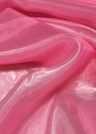 Тюль, органза рожевого кольору2 фото