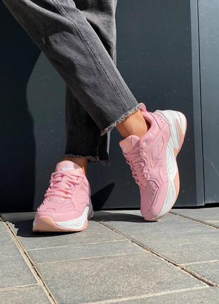 Nike m2k tekno pink 🔺 женские кроссовки найк м2к текно розовые6 фото
