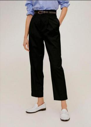 Чёрные котоновые брюки, размер м
