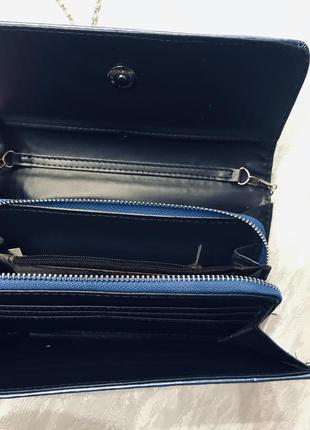 Синяя сумка/кошелёк/клатч7 фото