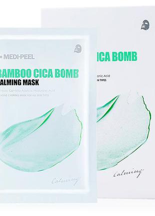 Успокаивающая маска medi-peel bamboo cica bomb calming mask2 фото