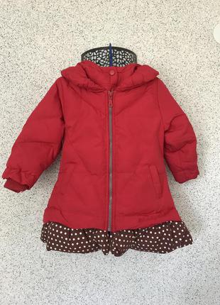 Пальто пуховик для дівчинки,  куртка осінь- зима 2-3,5  років2 фото