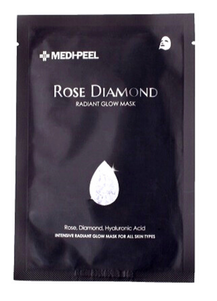 Зволожувальна маска для сяйва шкіри medi-peel rose diamond dadiant glow mask