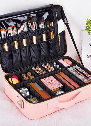 Кейс органайзер для косметики дорожный beauty box maxi
