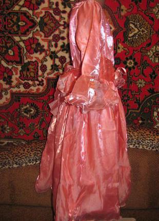 Красивое нарядное платье из органзы, универсальный размер выпускное для принцессы утренник праздник6 фото