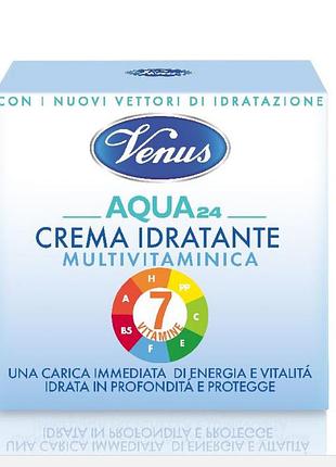 Антивозрастной мультивитаминный увлажняющий крем venus aqua 24 multivitaminica., 50 мл, италия.