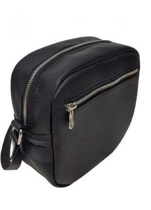 Модная квадратная женская черная сумка кросс боди с длинным ремешком через плечо8 фото
