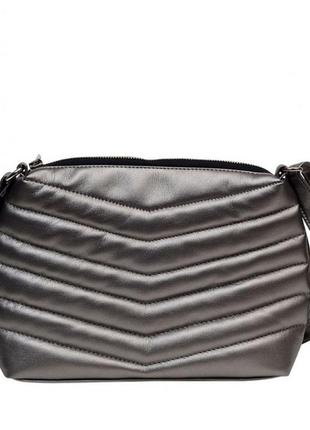 Женская черная сумка кросс-боди с длинным ремешком через плечо из эко-кожи (качественного кожзама)10 фото