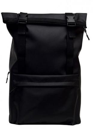 Підлітковий чорний чоловічий шкільний рюкзак роллтоп для хлопця підлітка старшокласника 8-9-10-11 клас7 фото