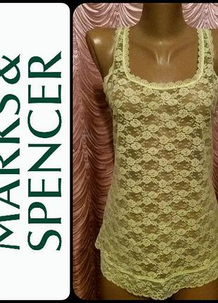 Мереживна маєчка. marks&spencer.48 розмір.