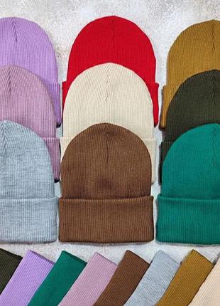 Зимовий комплект шапка і хомут, тепла шапка на флісі і хомут1 фото