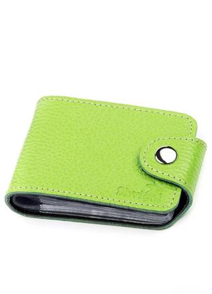 Визитница салатнивая горизонтальная