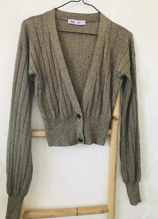 Zara кардиган з пишним рукавом
