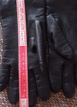 Женские кожаные перчатки на шерстяной подкладке5 фото