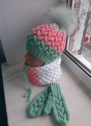 Sale 💥💥💥шапка хомут варежки💥💥💥