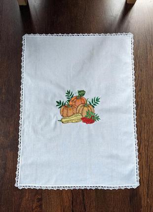 Скатертина (серветка) з вишивкою "щедра осінь" hand made