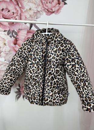 Тепла куртка діно для дівчинки тигрова з ріжками10 фото