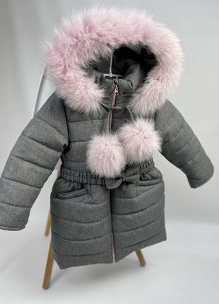Пальто зимове з натуральною опушкою до -30 морозу5 фото