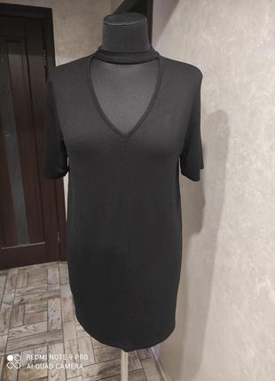 Маленькое чёрное платье с чокером 👗, туника1 фото
