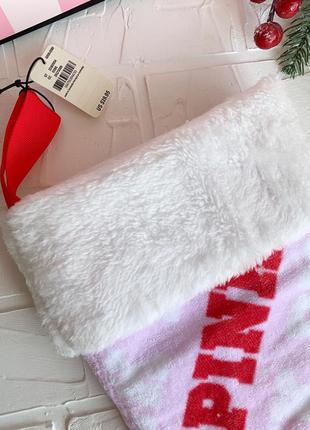 Новогодний носок для подарков victoria’s secret pink оригинал рождественский носок4 фото