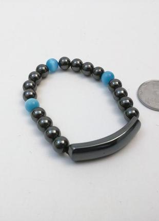 Браслет, натуральний гематит, з англії.