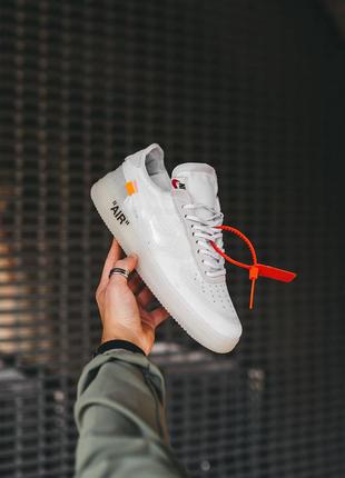 Nike air force 1 off-white white чоловічі кросівки найк аір форс