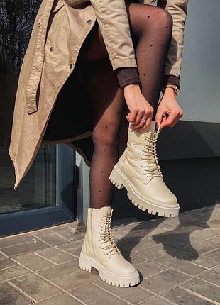 Жіночі зимові черевики ♦️бежеві
