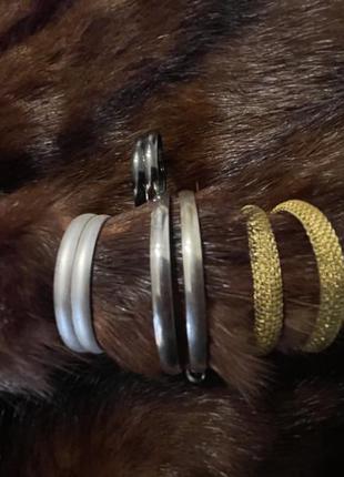 Серьги кольца легкие ( швейцария) гипоалергенные пуссеты3 фото