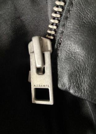 Allsaints кожаная юбка с замком4 фото