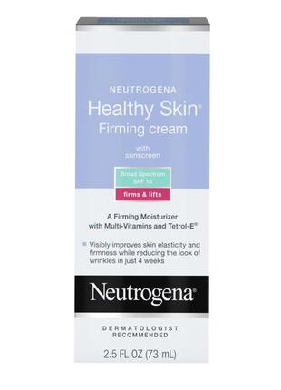 Укрепляющий крем для лица и шеи neutrogena healthy skin, spf 152 фото