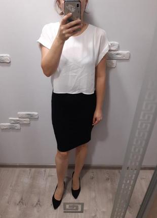 Платье классическое имитация блуза и юбка