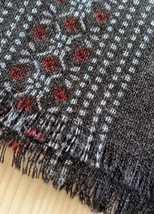 Стильний вовняний шарф, палантин4 фото