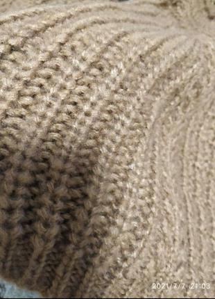 Теплая вязаная кофта крупной вязки большого размера5 фото