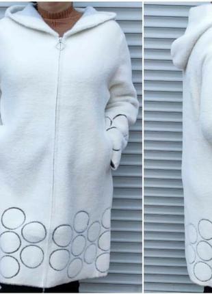 Шикарное пальто,кардиган с альпаки, люкс качество, размер универсальный.