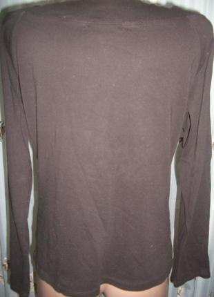 Трикотажная футболка коричневого цвета2 фото