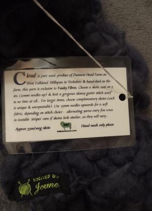 Натуральный шарф, 100% шерсть, хенд мейд, фолклендская пряжа5 фото