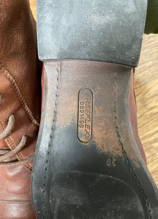 Кожаные ботинки на шнуровке freeflex шкіряні черевики4 фото