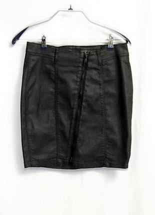 Чорна спідниця зі щлицой р 36-38 базова