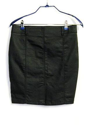 Черная юбка со щлицой р 36-38 базовая5 фото