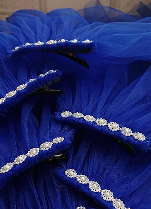 Фата для дівич-вечора синя 50 см
