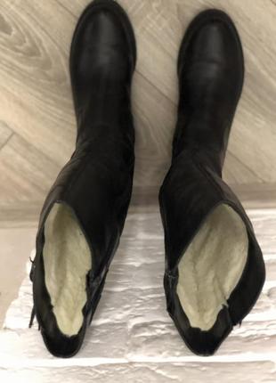 Шкіряні зимні чобітки (італія) на овчині. 38 розмір.7 фото