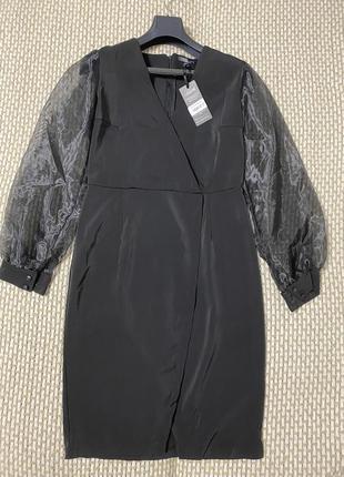 Чёрное классическое платье3 фото