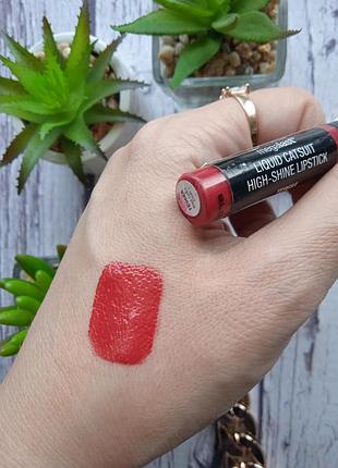 Тестер рідкої помади для губ wet n wild megalast liquid catsuit high-shine lipstick тон bad girl's