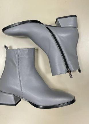 Короткі черевички kiki союзка шкіра натуральна осінь зима