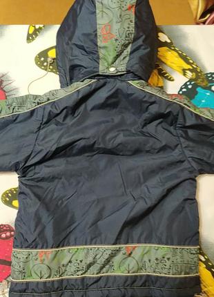 Синя курткана хлопчика 2-4 роки, осінь2 фото