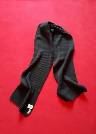 Шарф довгий теплий коричневий шерсть 50%