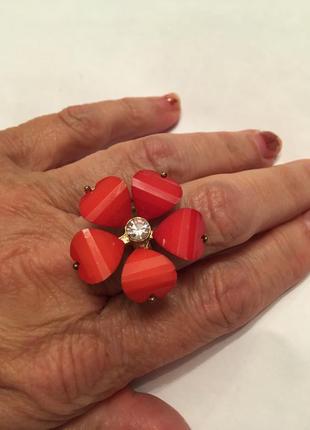 Кольцо цветок винтаж