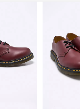 Полуботинки кожаные dr. martens cheery red smooth3 фото