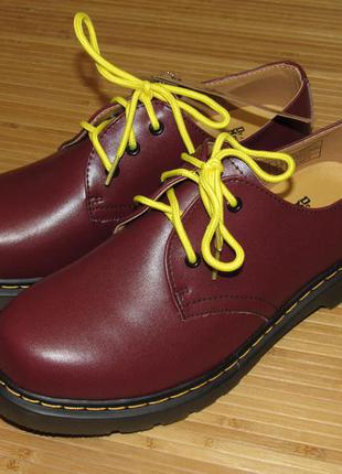 Полуботинки кожаные dr. martens cheery red smooth4 фото