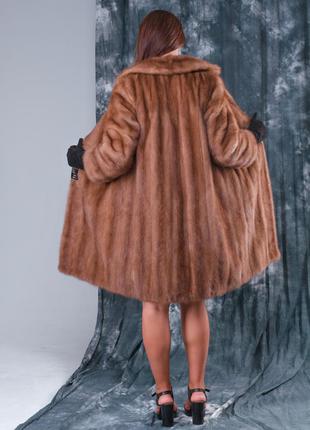 Норковое пальто италия цвет карамель модель 2018г. 46-48-50р. новая шуба в чехле5 фото